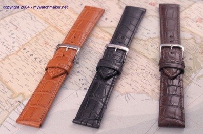 Alligator watch straps on sale at www.mywatchmaker.net