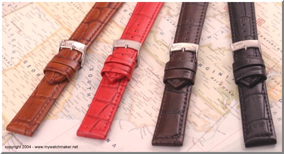 The Oklahoma alligator-grain calfsking watch strap