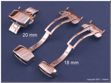 Premium deployant clasps in stainless steel and gold