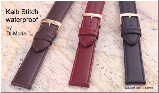 the Kalb Stitch waterproof calfskin watch strap