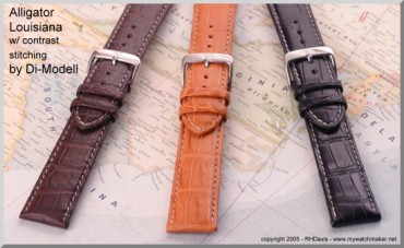 Alligator watch straps on sale at www.mywatchmaker.net