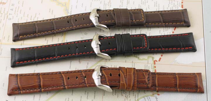 Hirsch bracelets for watches in leather and natural rubber