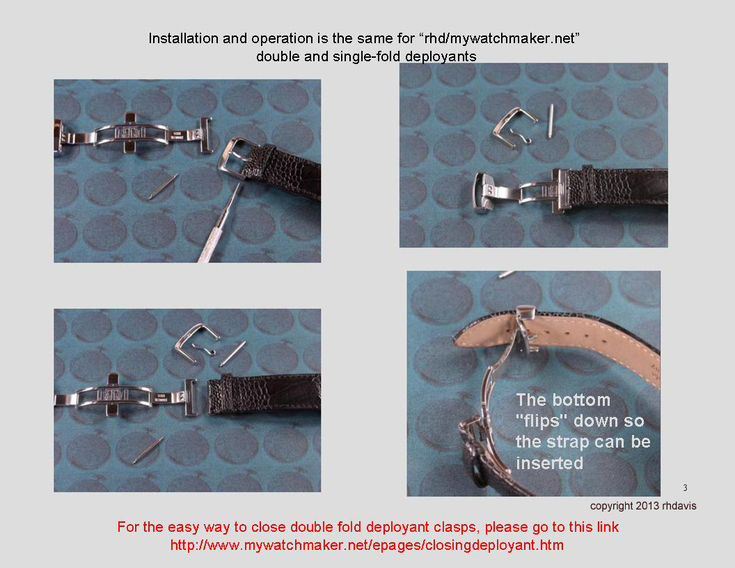 how to install a deployant clasp