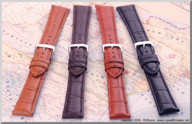 Alligator watch straps on sale at www.mywatchmaker.net